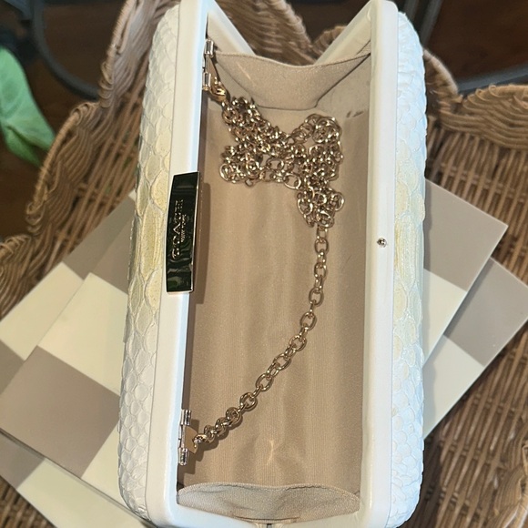 Coach white, ivory gold hardware Madison pinnacle embossed Python with dustcover - Picture 8 of 16